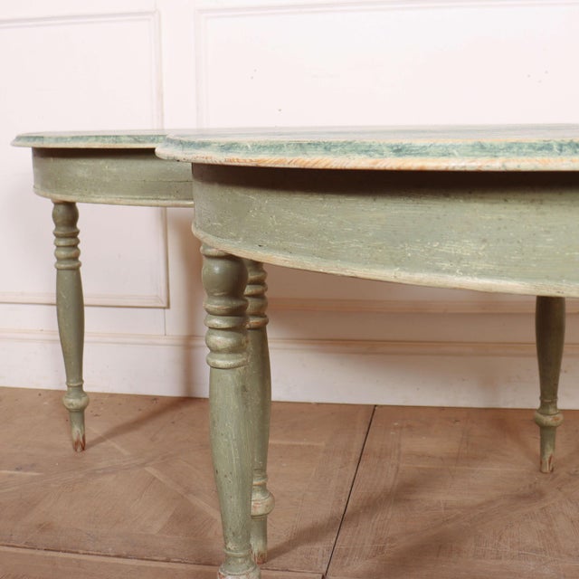 Swedish Painted Console Tables, Set of 2 For Sale - Image 9 of 10