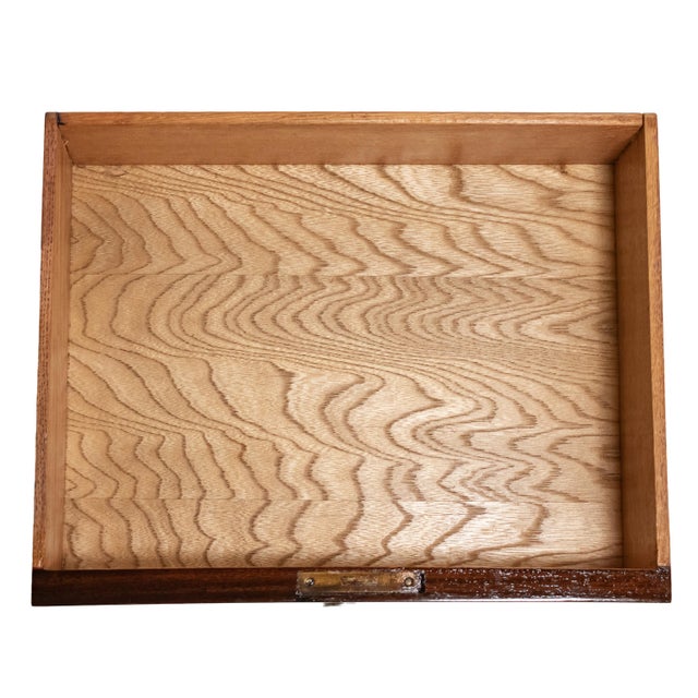 Brown Late Art Deco/Early Modernism French Figured Mahogany and Chrome Writing Desk, C .1940 For Sale - Image 8 of 18