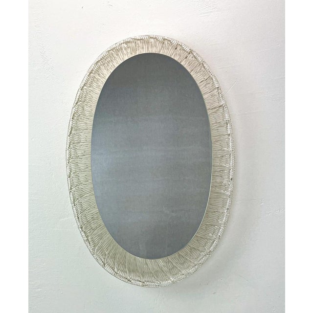 Oval Acrylic Alluminated Mirror from Hillebrand, 1970s For Sale - Image 16 of 16