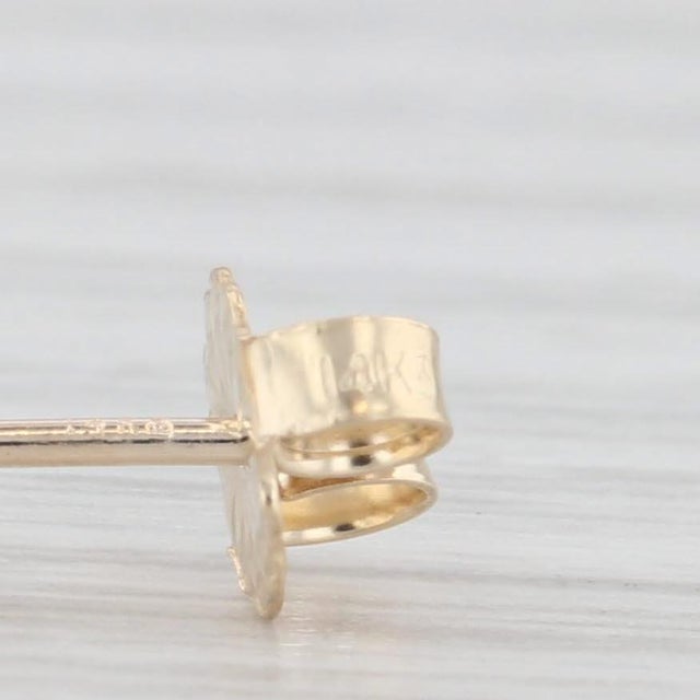2020s New 0.67ctw Diamond Stud Earrings 14k Yellow Gold Round Solitaire Studs - 2 Pieces For Sale - Image 5 of 6