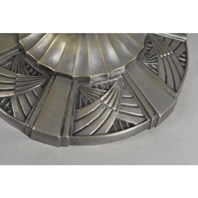 1930s Large French Art Deco Table Lamp by Hettier & Vincent France For Sale - Image 10 of 12