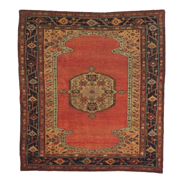 Antique Persian Bakhaish Rug - 05'07 x 06'01 For Sale