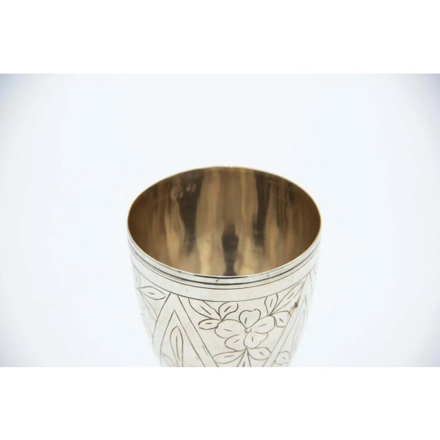 Silver Chalice with Floral Motifs, in Very Good conditions. Designed from 2000 This piece has an attribution mark, I am...