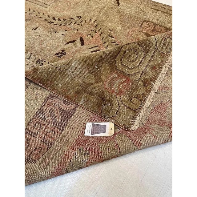 Textile Antique 1920 Floral Samarakand Rug For Sale - Image 7 of 9