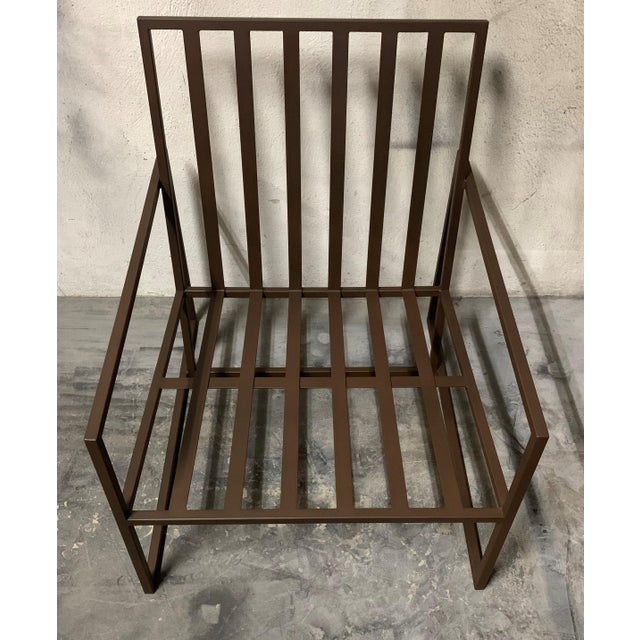 New Outdoor Armchair in Wrought Iron For Sale - Image 4 of 13