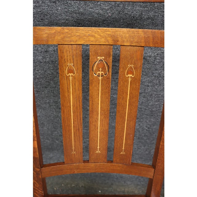 Set of 6 Stickley Harvey Ellis Mission Oak Dining Chairs For Sale - Image 14 of 15