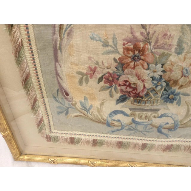 Mid 19th Century Antique Framed Aubusson Tapestry Pillow For Sale - Image 5 of 9