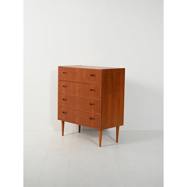 Scandinavian Chest of Drawers in Teak, 1950s For Sale - Image 4 of 8