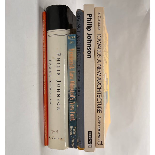 Vintage set of six books on architecture: Frederick Law Olmsted's New York, Elizabeth Barlow, 1972 Whitney Museum SC...