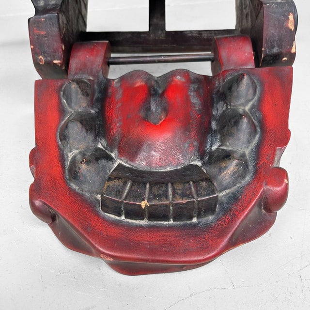 Meiji Wooden Japanese Shishi Mask, 1890s For Sale - Image 12 of 18