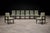 Mid-Century Modern Cimo, Brazil, 1950s — Set of 8 Dining Chairs in Hardwood With Dusty Olive Mohair & Jacarandá Backs (2 Armchairs + 6 Side Chairs) For Sale - Image 3 of 16
