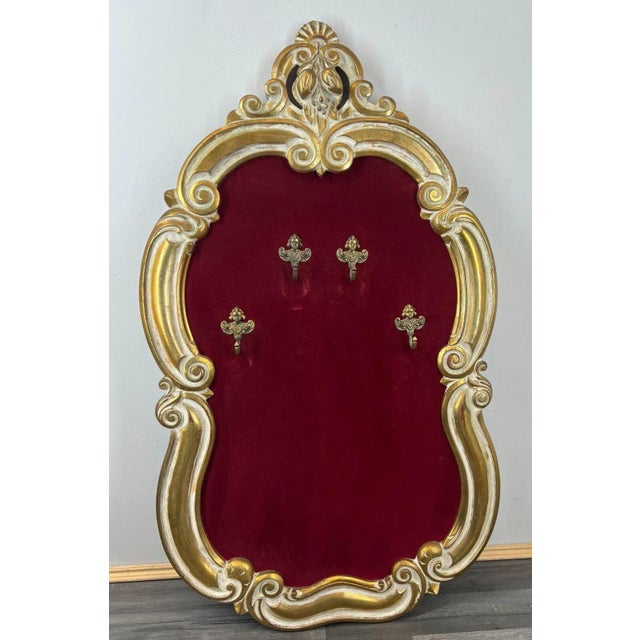 French Four Hook Ornate Carved Coat Rack For Sale - Image 8 of 9