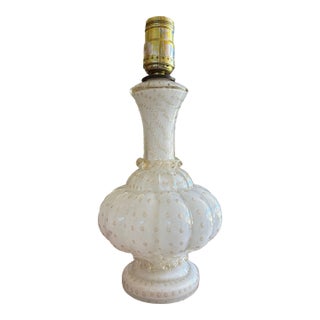 Vintage Petite Alfredo Barbini Murano Lamp For Sale