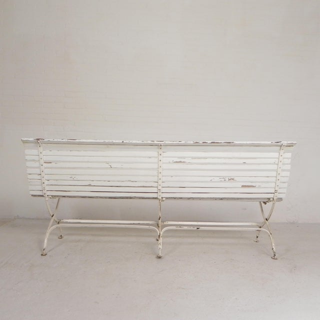 1930s Folding Garden Slatted Bench, 1930s For Sale - Image 5 of 18