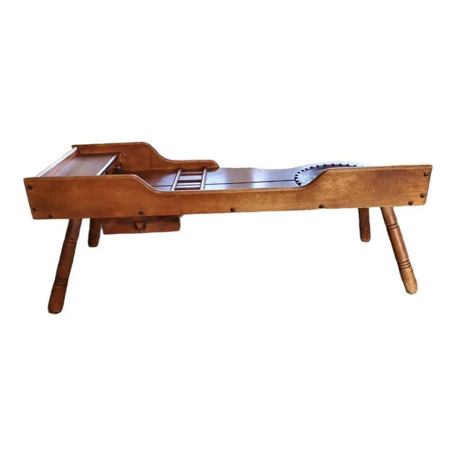 19th Century Wooden Cobbler's Bench With Leather Seat For Sale - Image 10 of 10