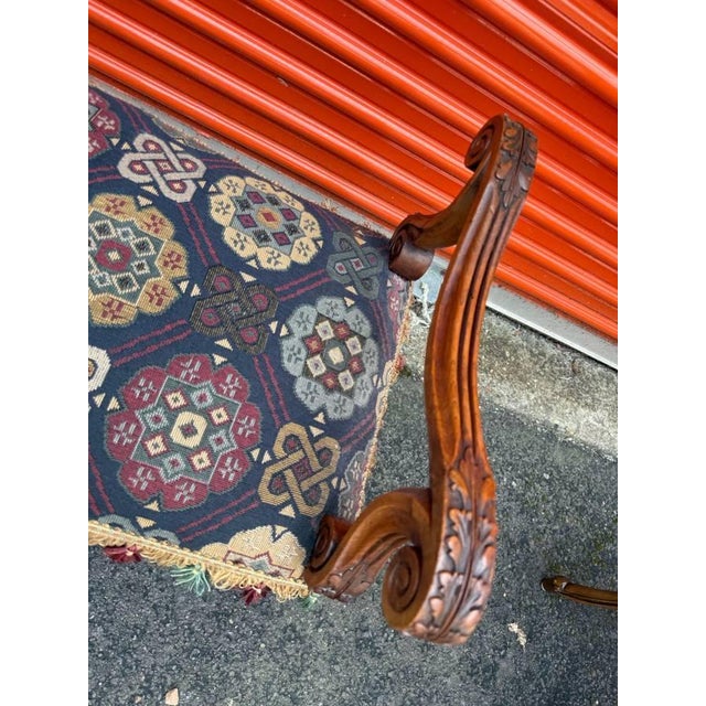 Late 20th Century Vintage French Louis XIII Style Os De Mouton Backless Bench For Sale In Washington DC - Image 6 of 14