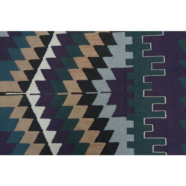 Textile Vintage Turkish Kilim Rug- 6′ × 11′ For Sale - Image 7 of 13