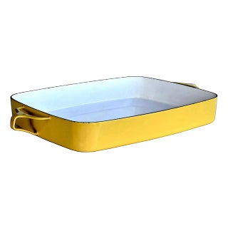 Vintage Dansk Kobenstyle Enamel on Steel Large Rectangular Baking Pan For Sale
