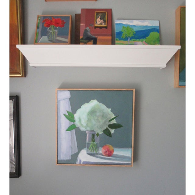 2020s White Hydrangea and a Peach by Anne Carrozza Remick For Sale - Image 5 of 7