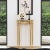 Traditional Chester Demilune Console Table, Beige For Sale - Image 3 of 8
