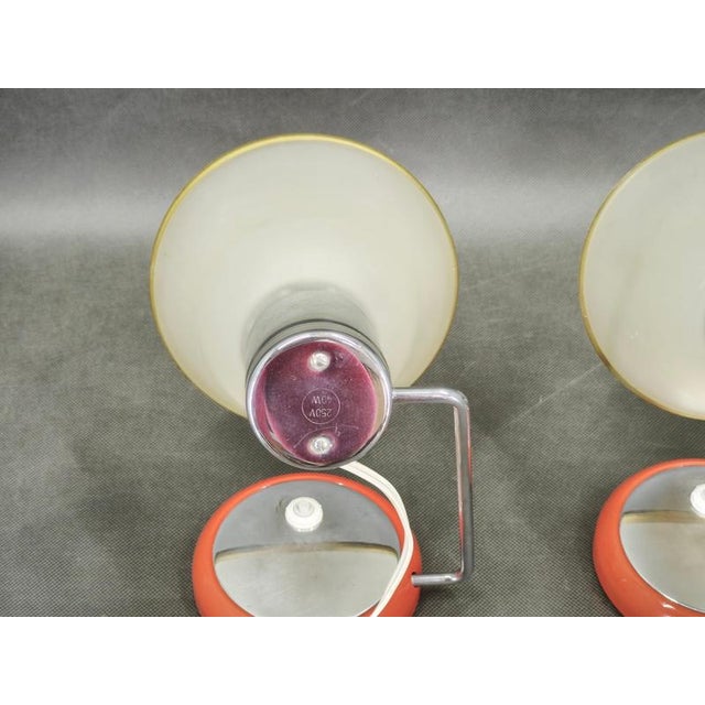 Gold Czechoslovak Table Lamps from Drupol, 1960s, Set of 2 For Sale - Image 8 of 12