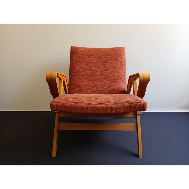 Beech Lounge Chair by Frantisek Jiràk for Tatra Nabytok, Former Czechoslovakia, 1950s For Sale - Image 15 of 17