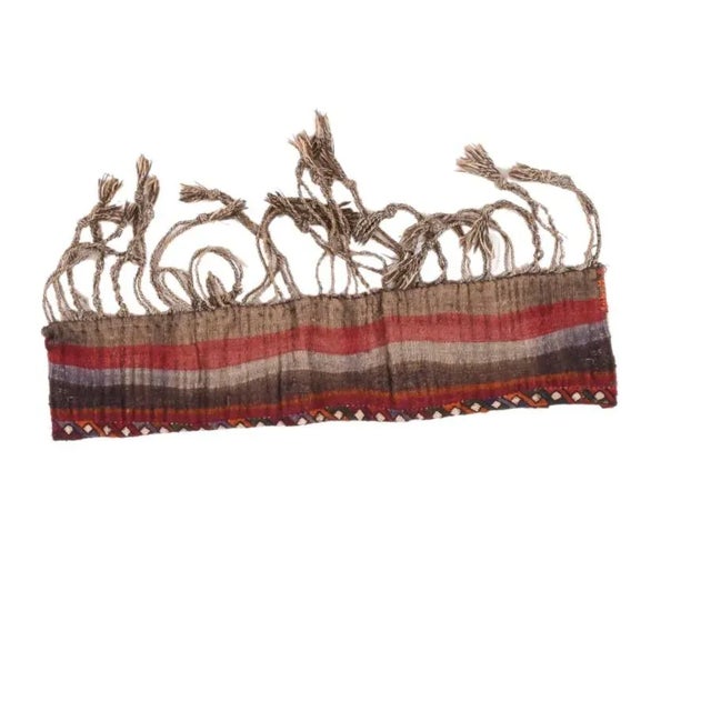 Fine Semi Antique Afghan Long Saddle Bag, Hand Knotted, Circa 1930, Red.