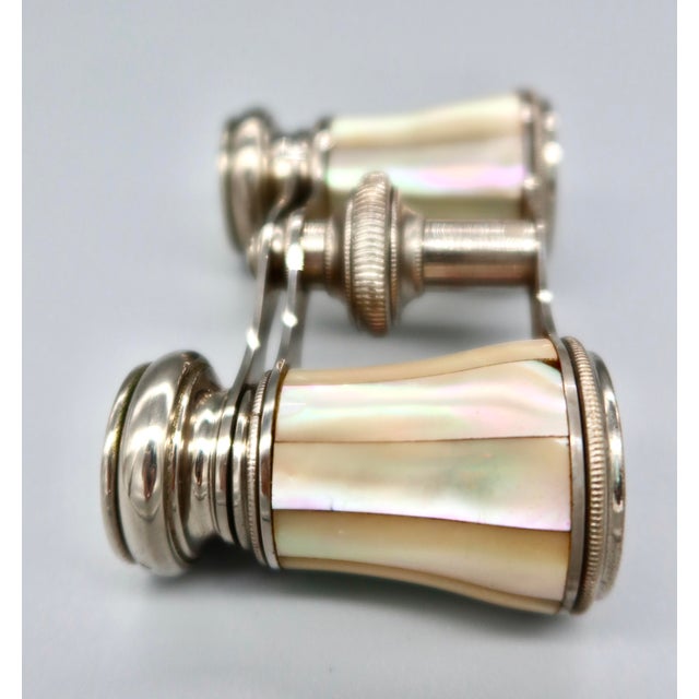 Victorian Antique Mother-of-Pearl Opera Glasses With Original Fitted Case For Sale - Image 3 of 10