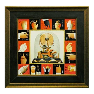 Anton Arkhipov "Ticker"" Original on Canvas Hand Signed Custom Framed