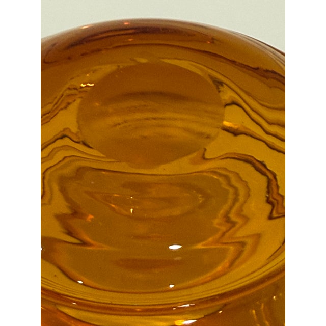 Glass Fulvio Bianconi Venini Honey Bee Hive Ribbed Italian Art Glass Bowl Vase 1970s For Sale - Image 7 of 8