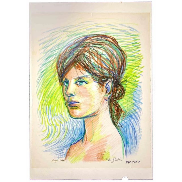 Contemporary Leo Guide, Portrait, 1970, Original Drawing For Sale - Image 3 of 3
