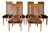 Set of 6 Milo Baughman Style Cane Back Burl Dining Chairs by Lane, 1970s For Sale