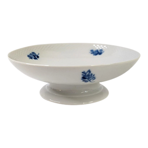 Vintage Royal Copenhagen Blue Flowers Compote Pedestal Bowl