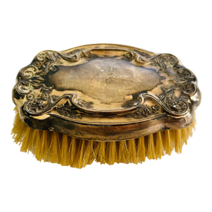 1930s Art Nouveau Sterling Silver Vanity Brush