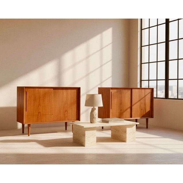 Low Teak Sideboard by Svend Aage Rasmussen for Alderlyst Møbelfabrik, Denmark, 1960s For Sale - Image 14 of 17