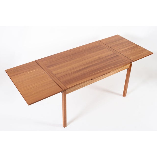 Mid Century Danish Modern Teak Extension Dining Table For Sale - Image 9 of 12
