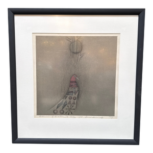 Kumihiro Amano Morning Wood 1977 Woodblock Print, Signed