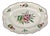 Oval Réverbère Platter with Rose Motif and Flat End from KG Lunéville, 1980s For Sale