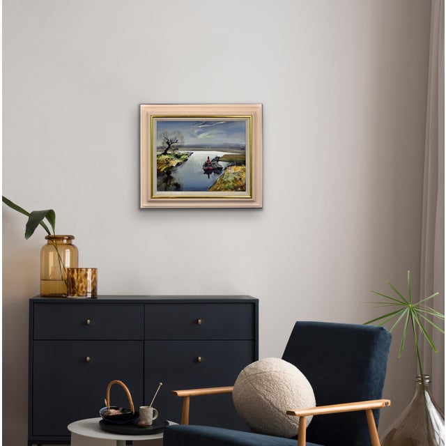 Rowland Hilder, River Bure, Norfolk, East Anglia, Oil Painting, 1950s, Framed For Sale - Image 14 of 18