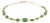 4.45 Ct Mix-Cut Emerald Modern Chain Birthstone Bracelet in 18k Yellow Gold For Sale