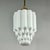 Gold Art Deco White Opaline Glass and Brass Skyscraper Pendant Light, 1930s For Sale - Image 8 of 13