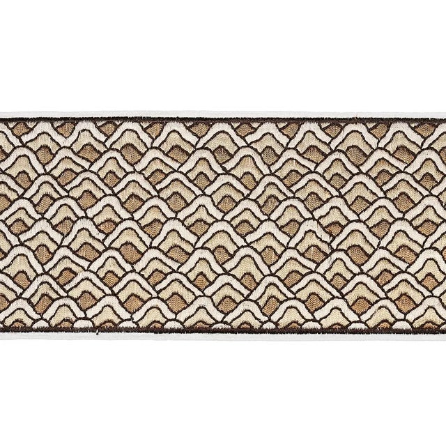 Schumacher Sample - Schumacher Sunrise Embroidery Tape in Sand For Sale - Image 4 of 4