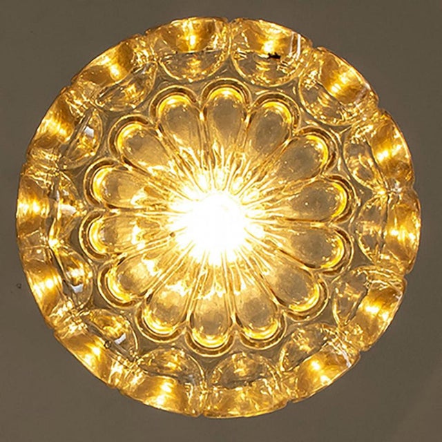 Amber Glass Pendant attributed to Helena Tynell for Glashütte Limburg, 1970s For Sale - Image 4 of 18