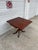Vintage Duncan Phyfe Style Mahogany Pedestal Game Table With Brass Paw Feet For Sale - Image 11 of 12