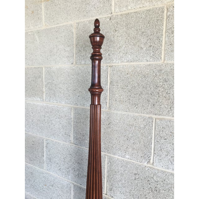 High Quality Mahogany Queen Size Chippendale Style Reeded Poster Bed