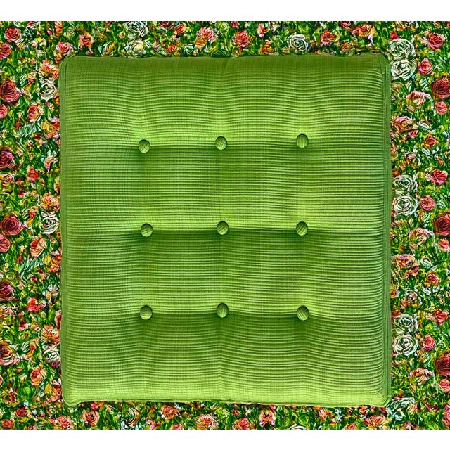 Vintage Upholstered Ottoman - Custom For Sale In Providence - Image 6 of 6