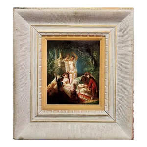 Harem Scene W/ Odalisks-19th Century French Orientalist-Oil Painting