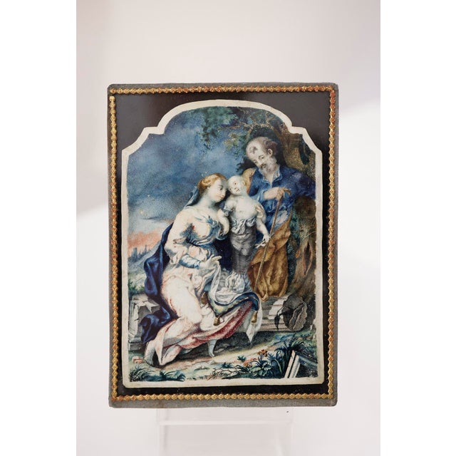 Central Italian Artist, The Holy Family, 1600, Painting on Parchment For Sale - Image 3 of 3