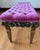 Wood Vintage Hollywood Regency Style Dorothy Draper Archlace Design Tufted Bench For Sale - Image 7 of 11
