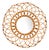 Round Organic Mirror in Rattan and Wicker by Franco Albini, Italy, 1960s For Sale
